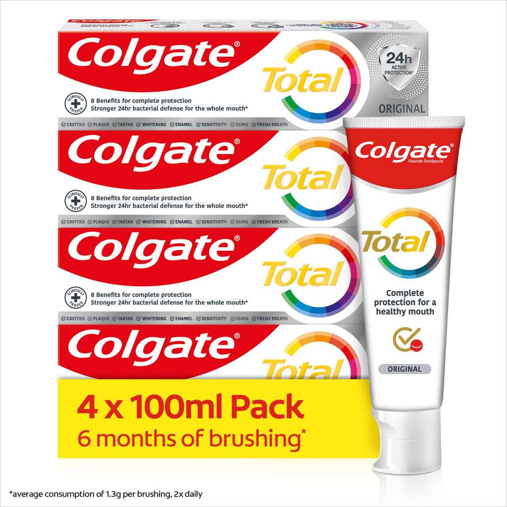 Colgate Total Original Toothpaste 4x100ml - £6.60 / £6.23 S&S