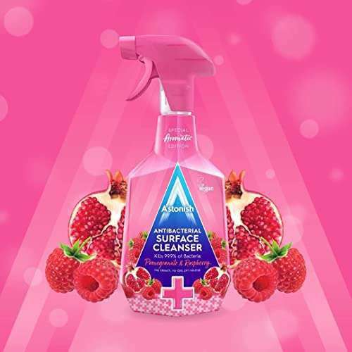Astonish Anti-Bacterial Surface Spray, Pomegranate and Raspberry, 750ml (95p S&S)