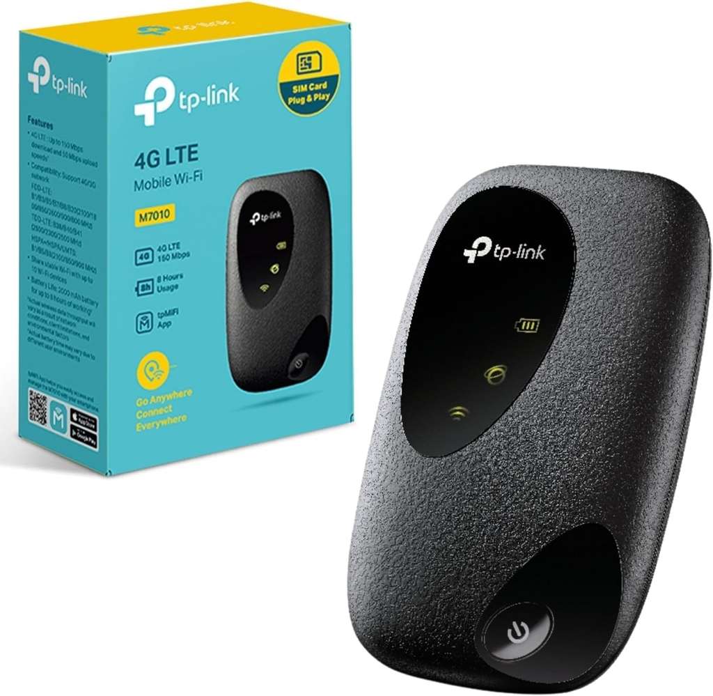 TP-Link M7010 4G+ MiFi, Portable Travel WiFi, Low Cost Unlocked LTE-Advanced Cat4